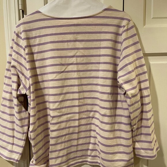 Sezane Colette mariniere lilac ecru stripe size XXXL - Picture 6 of 7